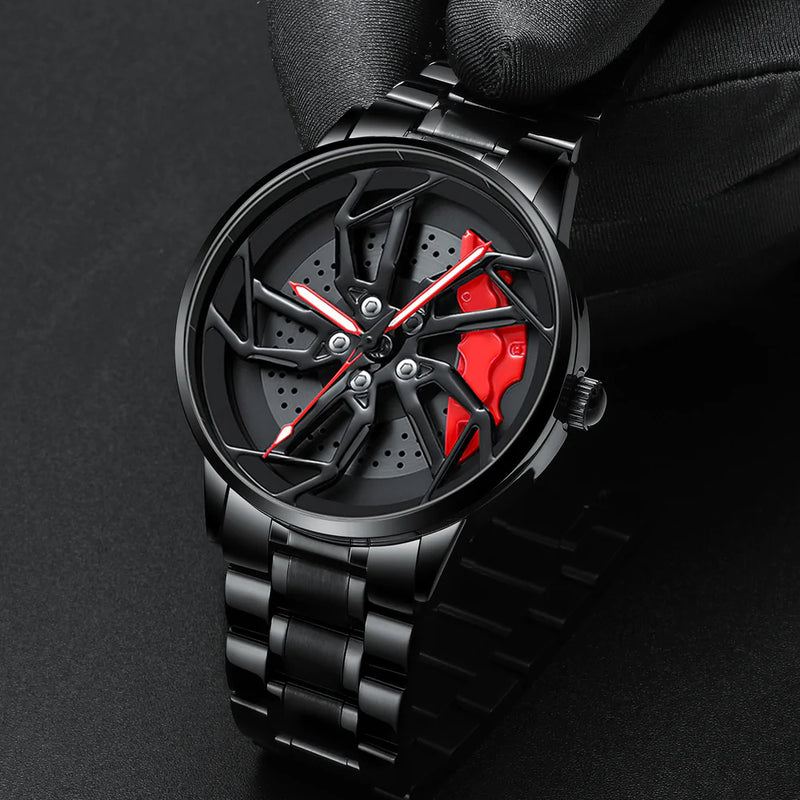 Buy Car rim Mens Spinning Wheel Watch at the best price | Meanbuy