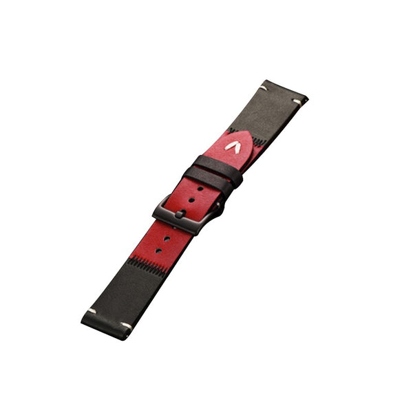 Red & Black Leather Strap