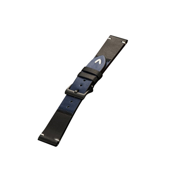 Blue & Black Leather Strap